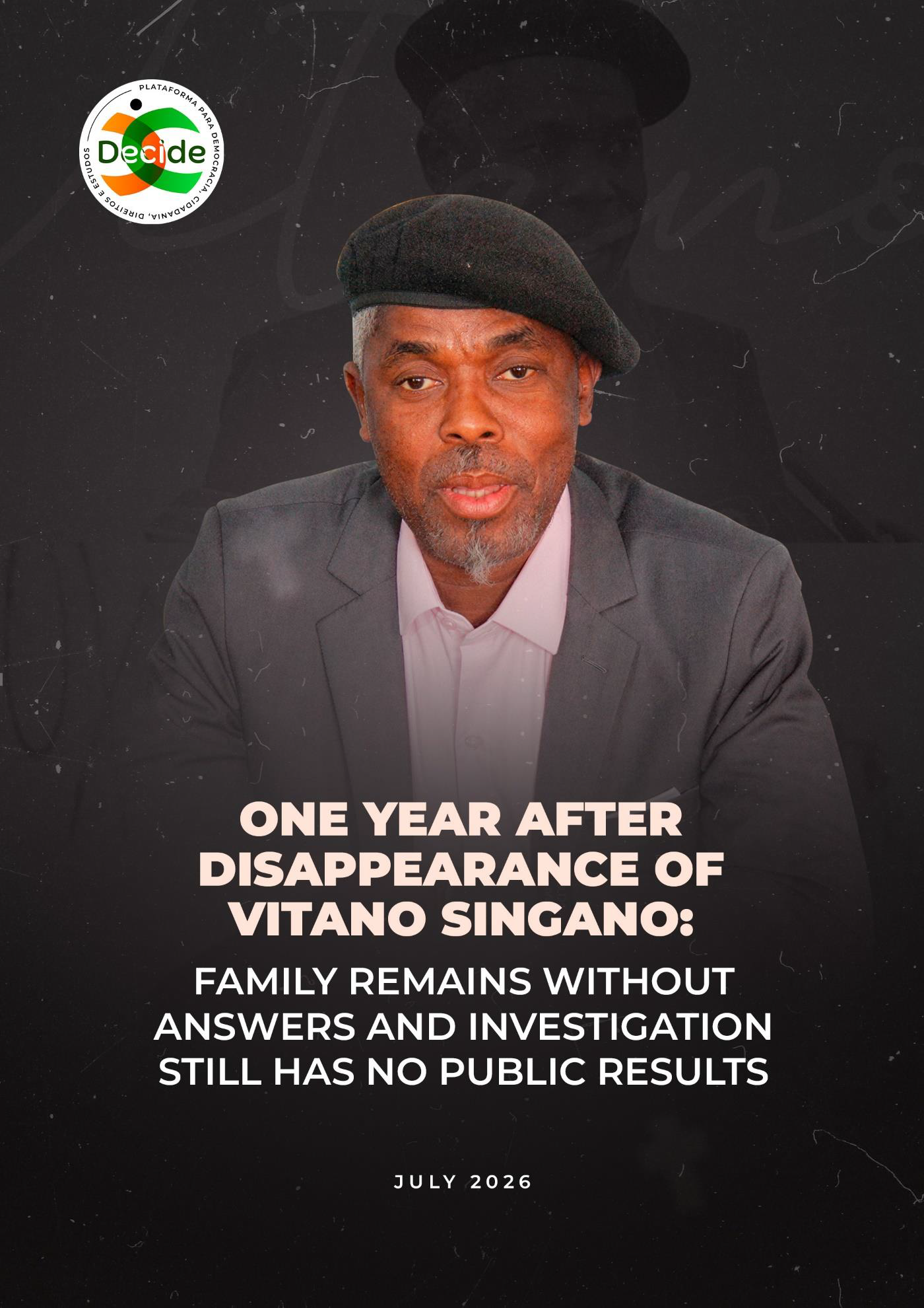 ONE YEAR AFTER DISAPPEARANCE OF VITANO SINGANO